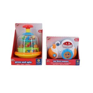 Play Right Press & Spin Game & My First Camera Toy – 2‑Piece Toddler Play Set